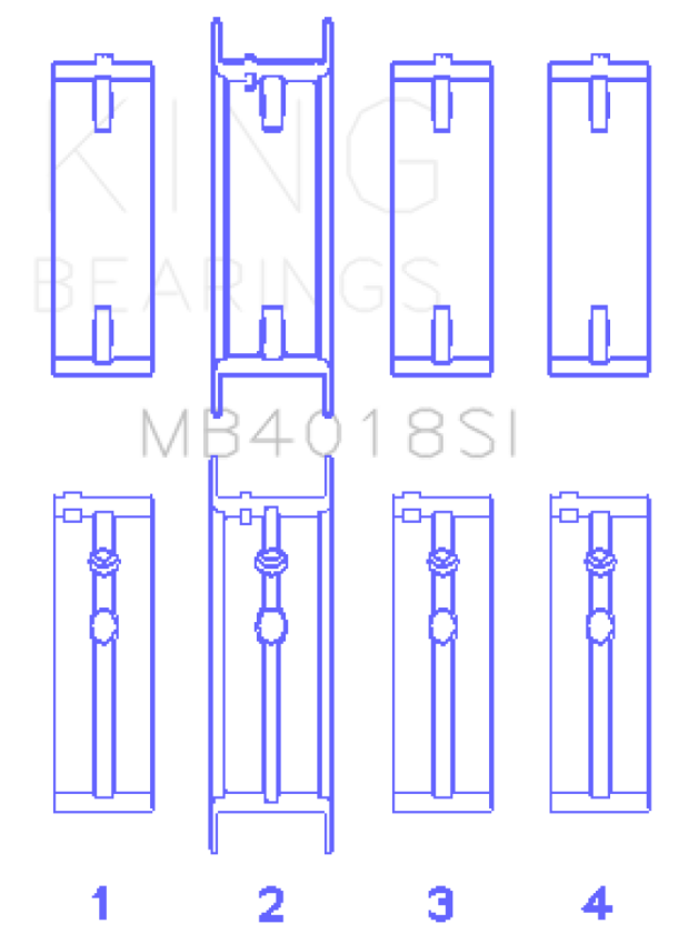 King Holden 231 (3800) V6 (Size STD) Main Bearing Set