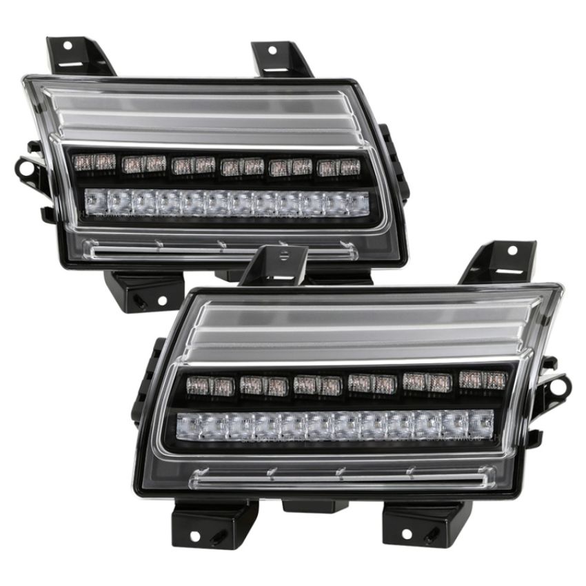 SPYDER 5086785 Full LED Front Bumper Lights - Sequential Signal - Black