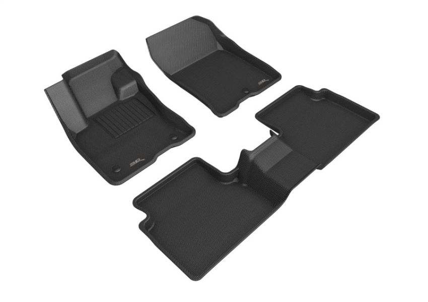 3D MAXpider L1FR14301509 21-24 Ford Bronco Sport Kagu 1st / 2nd Row Floormats - Black