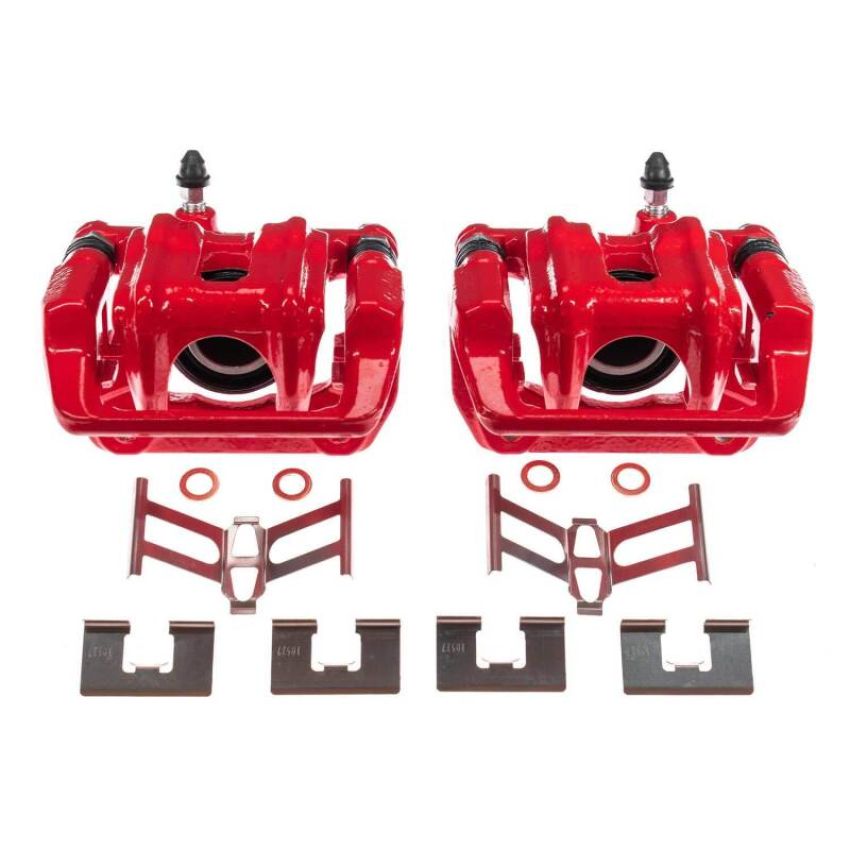 PowerStop S1448 Red Powder Coated Calipers