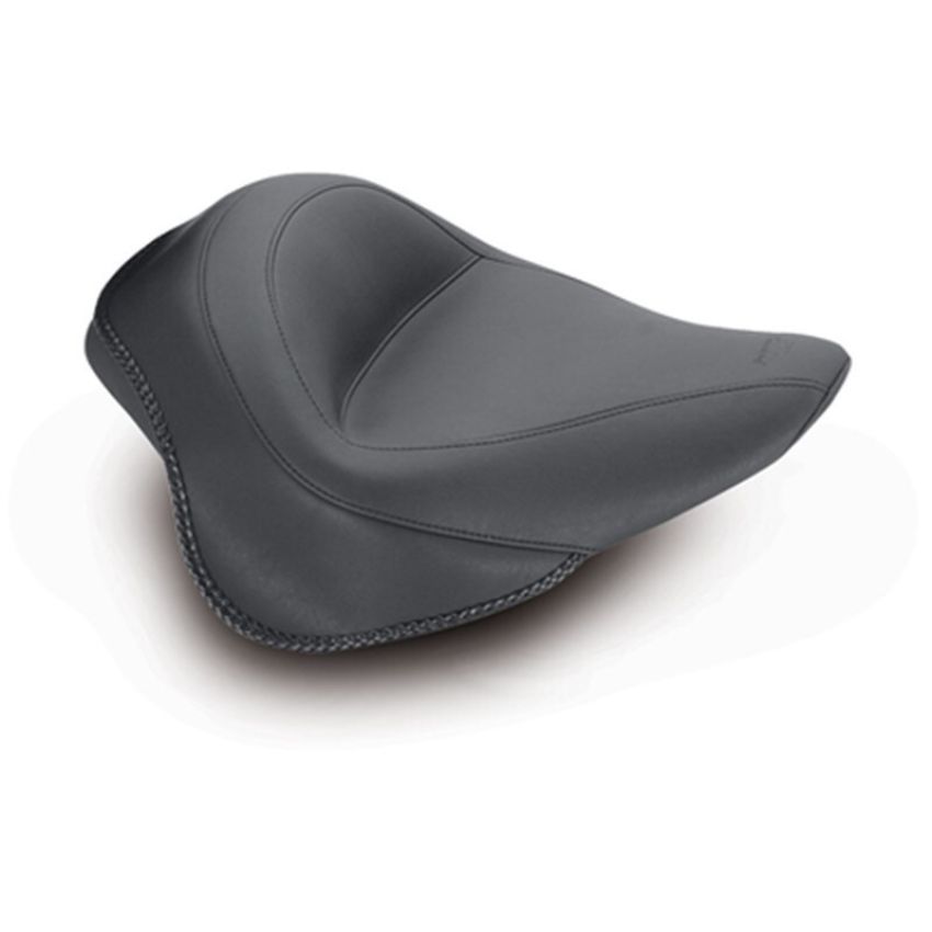 Mustang Motorcycle 76752 Mustang 11-13 Harley Blackline, 12-17 Slim,Slim S Wide Touring Solo Seat - Black