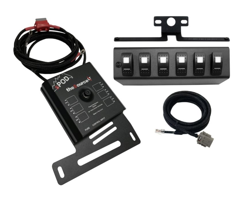 SPOD 873185 07-08 Jeep Wrangler JK SourceLT w/ Red LED Switch Panel