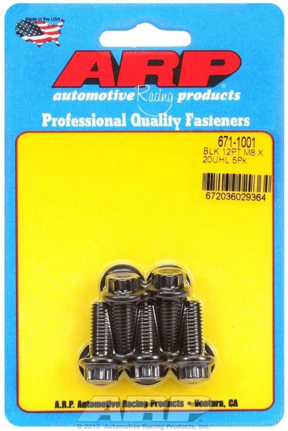ARP ARP671-1001 Bolt Kit - 12pt. (5) 8mm x 1.25 x 20mm
