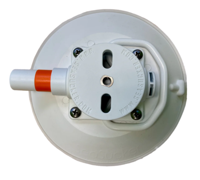 SeaSucker VM1014W-6 6in.  w/Flat-Top Stainless Steel D-Ring - White