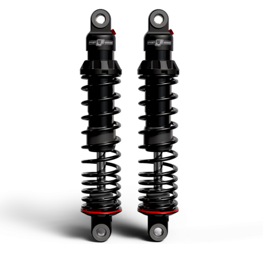 Progressive 494-1005 93-24 Harley Touring 494 Series Shocks 12.0in Bushing - Black