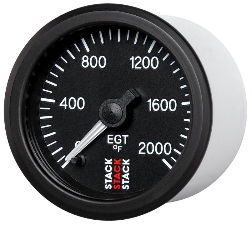AutoMeter ST3314 Stack 52mm 0-2000 Deg F Pro Stepper Motor Exhaust Gas Temp Gauge - Black