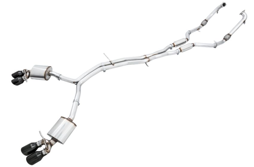 AWE Tuning 3025-43034 Audi B9 S4 SwitchPath Exhaust - Non-Resonated (Black 102mm Tips)