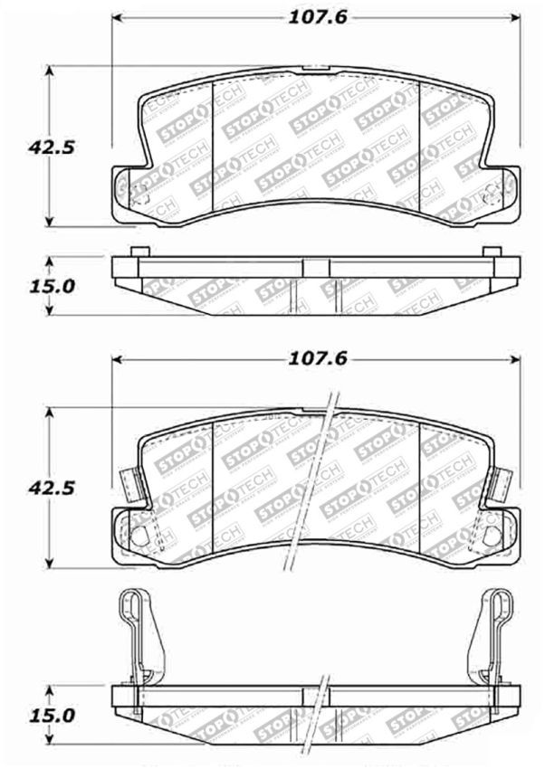 Stoptech 305.03250 Street Select Brake Pads - Front