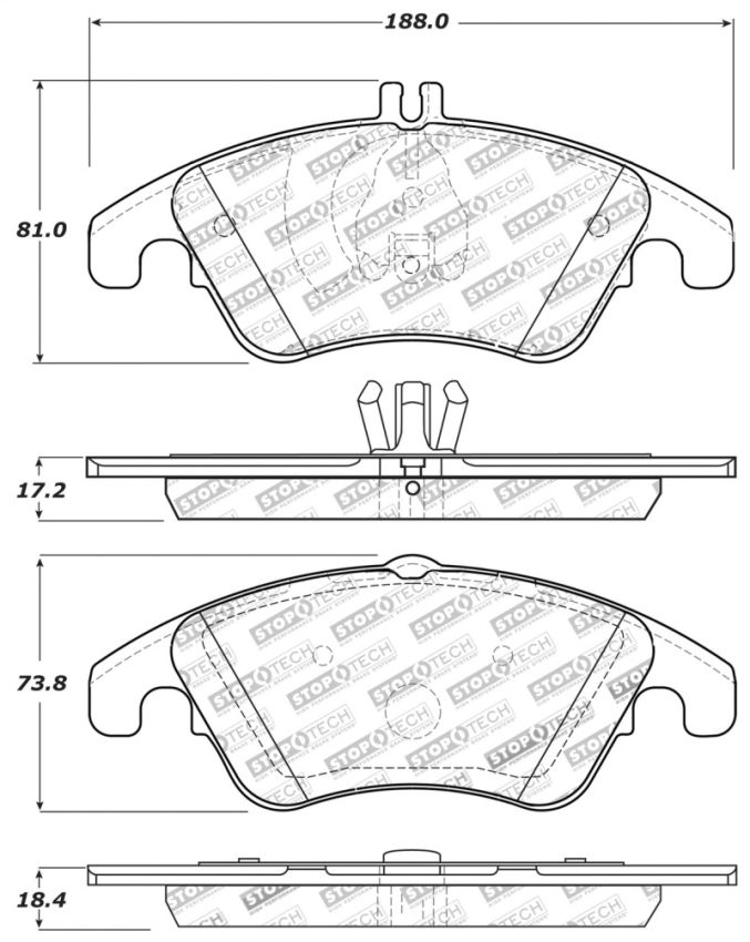 Stoptech 309.13420 Performance Brake Pads