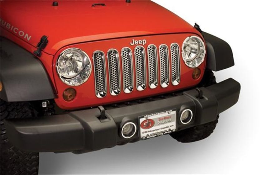 Putco 400508 07-17 Jeep Wrangler - Fog Lamp Bezel - Will not Fit Sahara Edition Fog Lamp Overlays & Rings