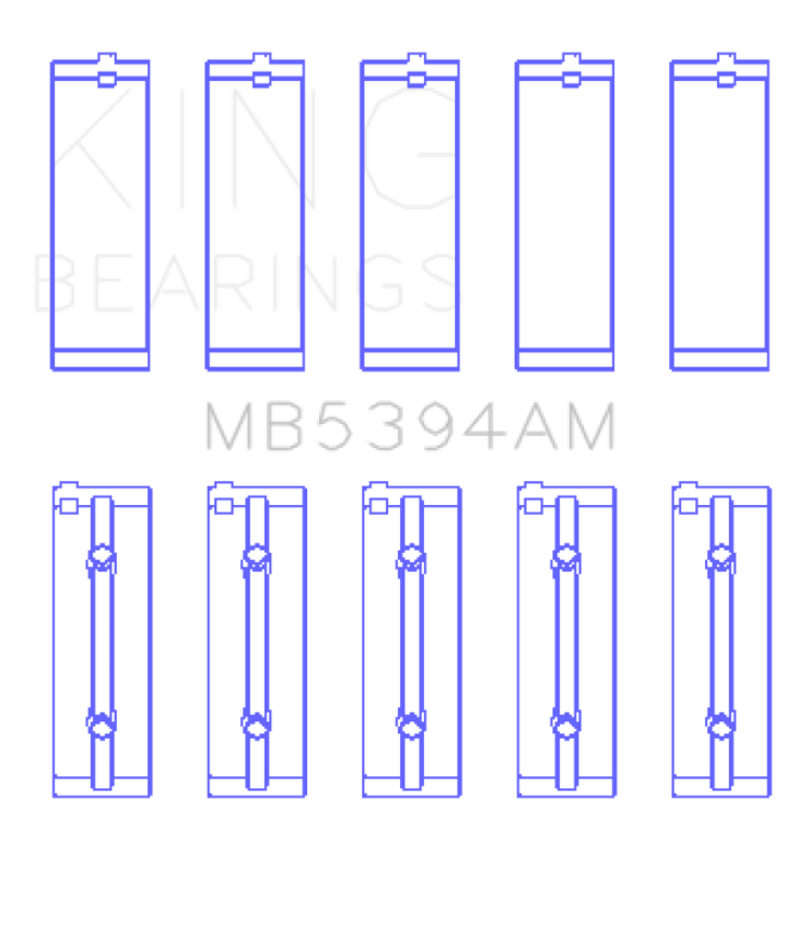 King Toyota Scion XA/XB 1NZFE (Size STD) Bi-Metal Aluminum Main Bearing Set