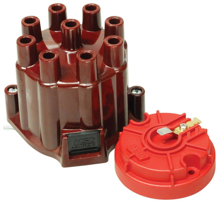 MSD IGNITION MSD8442 Dist. Cap & Rotor Kit - MSD/GM Points Style Cap
