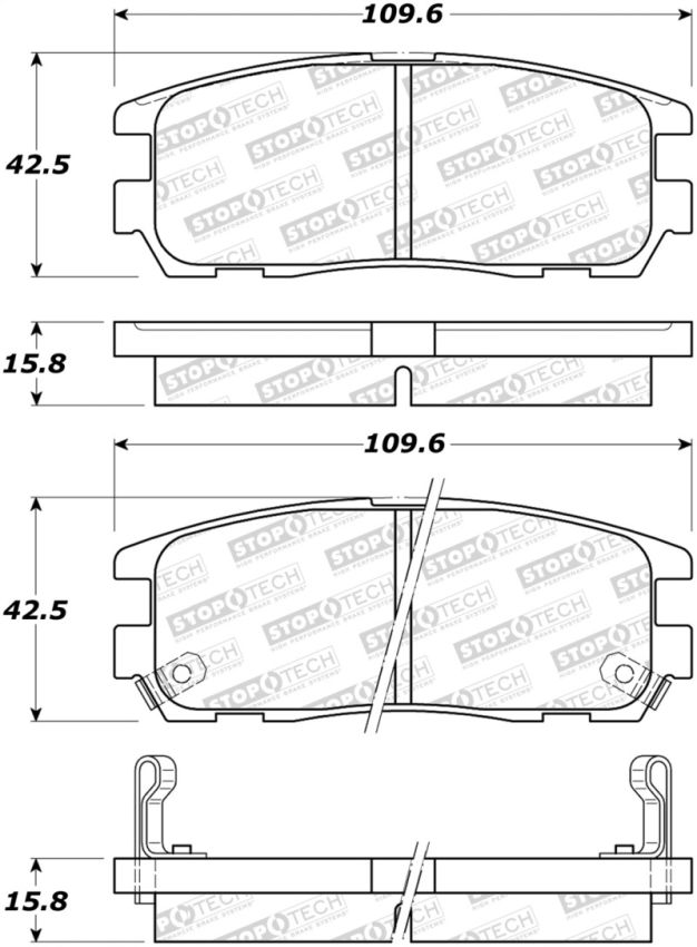 Stoptech 308.05800 Street Brake Pads - Front