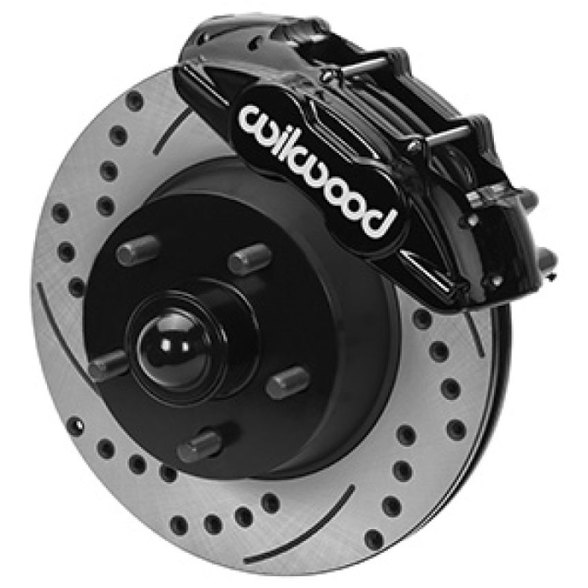 Wilwood 140-16801-D 65-67 Ford Mustang D11 11.29 in. Brake Kit w/ Flex Lines - Drilled Rotors