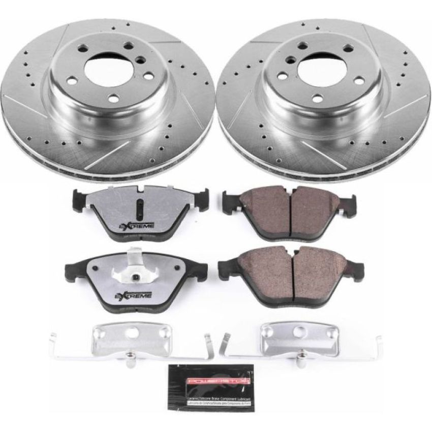 PowerStop K7163-26 Z26 Street Performance Ceramic Brake Pad and Drilled & Slotted Rotor Kit
