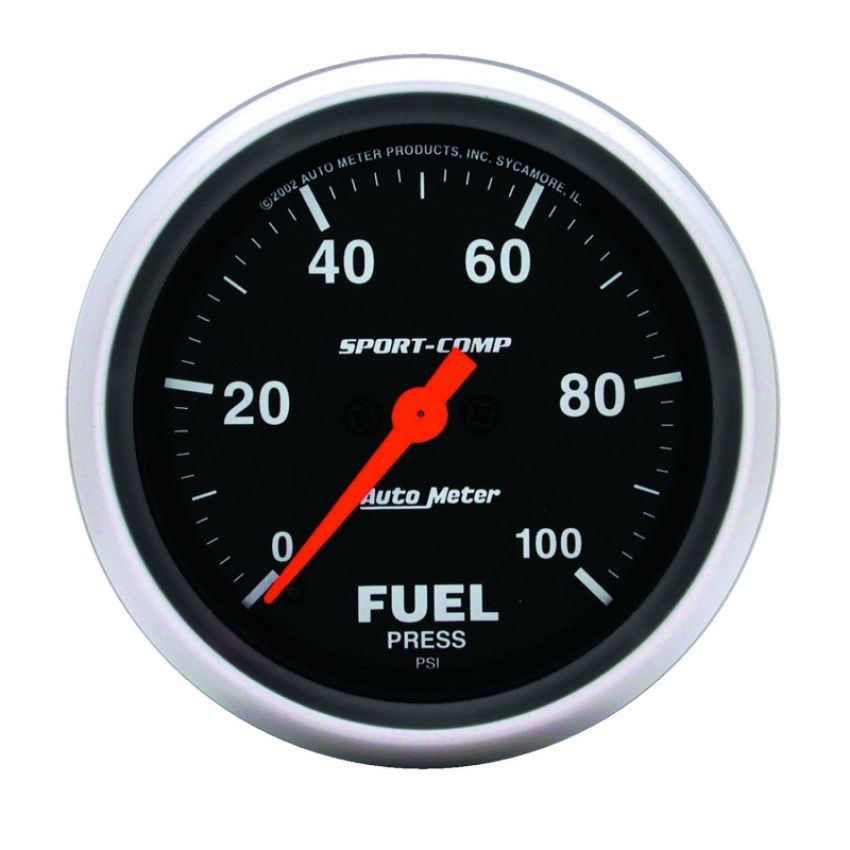 Sport Comp 2 5/8in Fuel 0-100 PSI Elec.