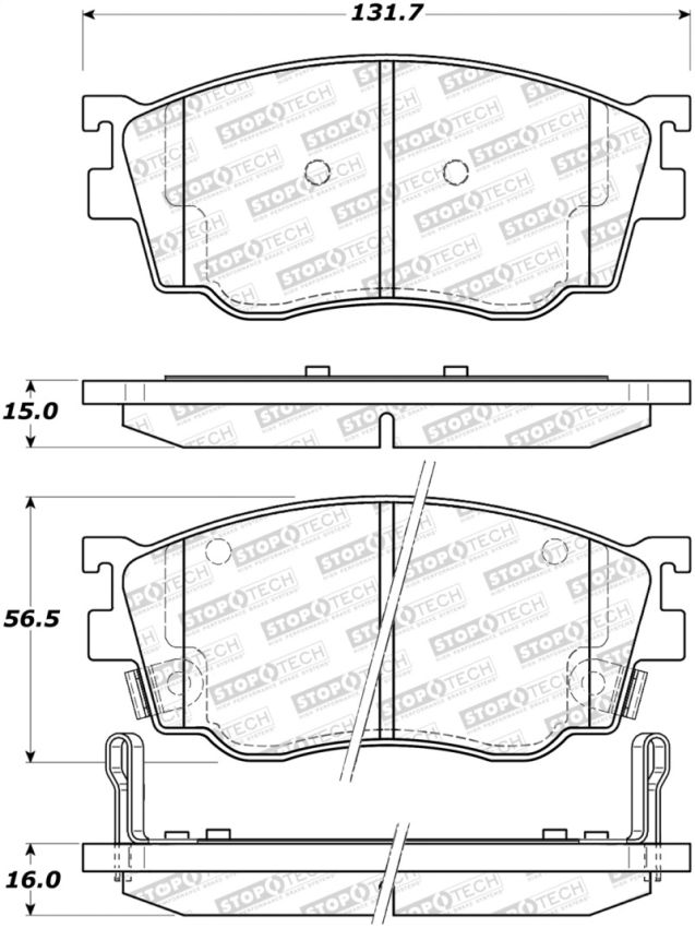 Stoptech 308.07550 Street Brake Pads