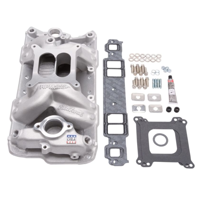 EDELBROCK EDE2042 SBC 7501 Intake Manifold & Installation Kit