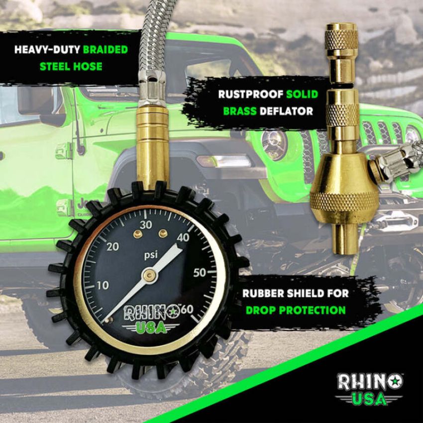 Rhino USA DEFLATOR-GAUGE 60Psi Tire Deflator Gauge