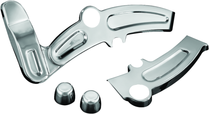 Kuryakyn 7773 Boomerang Frame Covers 08-17 Softails Chrome