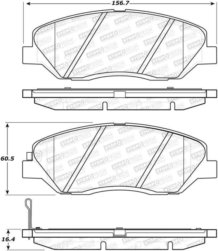 Stoptech 308.12020 Street Brake Pads