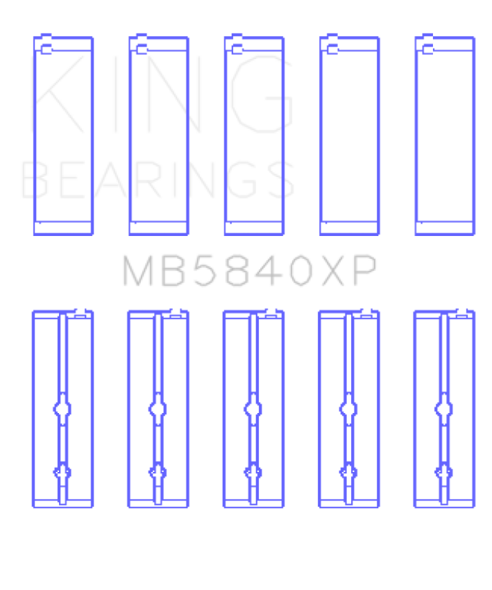 King Engine Bearings MB5840XP0.25 King Chrysler 300 SRT8 (+0.25) Main Bearing Set