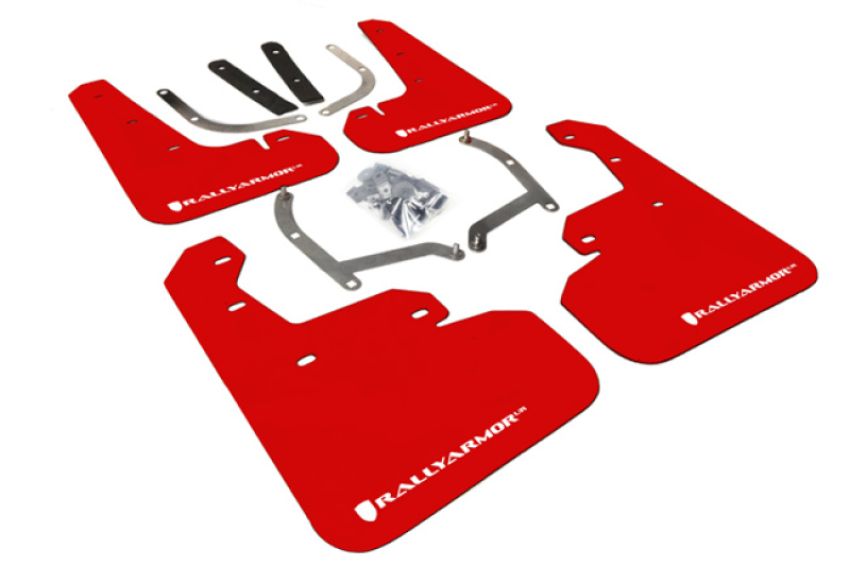 Rally Armor MF45-UR-RD/WH Red Mud Flap/White Logo