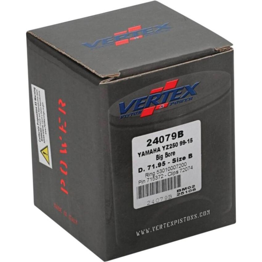 Vertex Pistons 24079B Vertex Piston 22-23 Fantic Motor XX 250 250cc +5.6mm Cast Big Bore Piston Kit 72mm. 295cc.