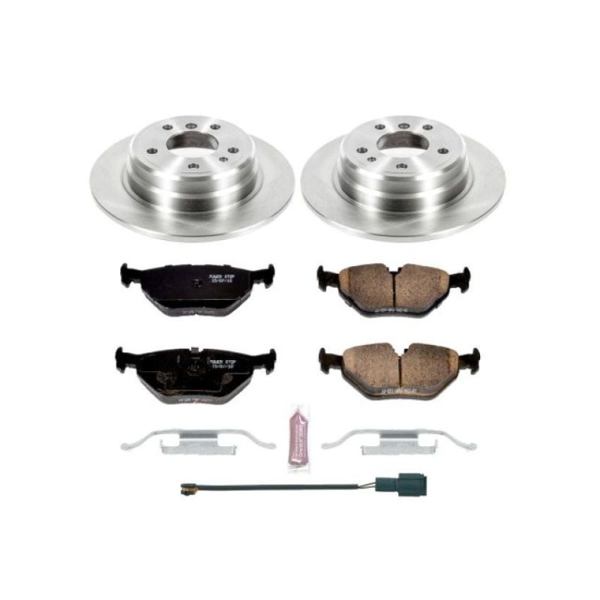 PowerStop KOE393 OE Stock Replacement Low-Dust Ceramic Brake Pad and Rotor Kit