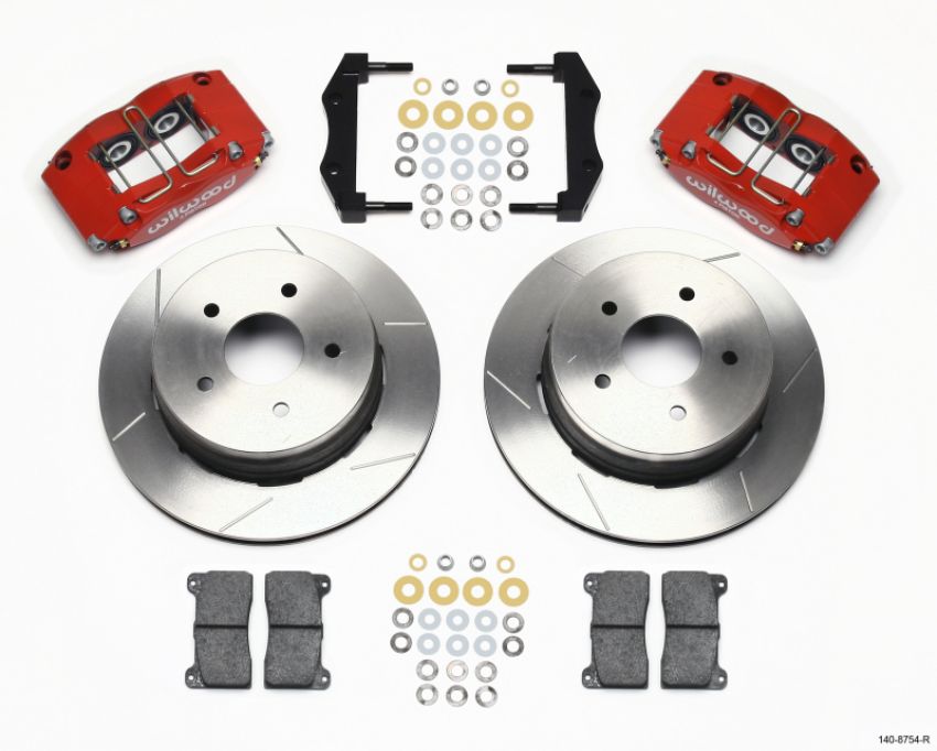 Wilwood 140-8754-R Dynapro Radial Rear Kit 12.19in Drilled Red 2004-2006 Pontiac GTO