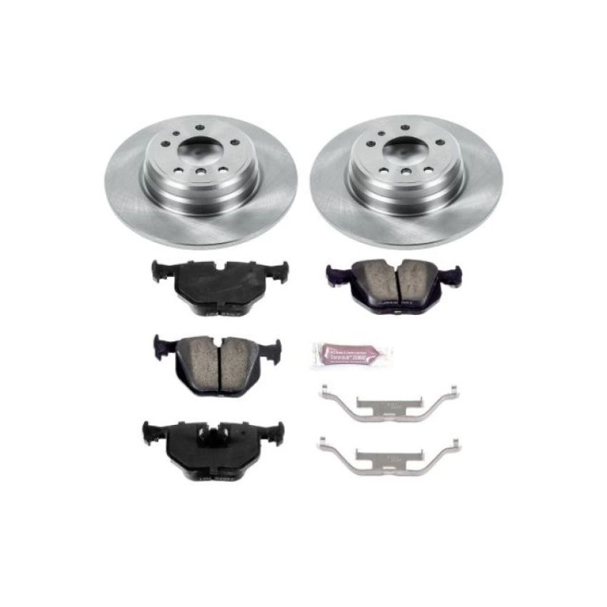 PowerStop KOE510 OE Stock Replacement Low-Dust Ceramic Brake Pad and Rotor Kit
