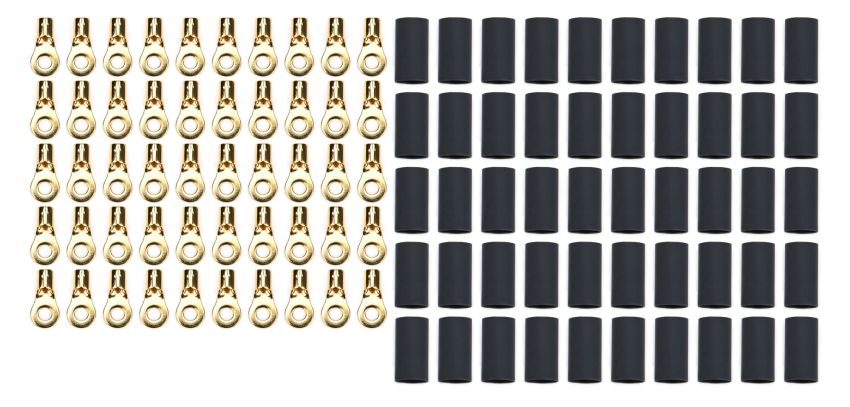 QUICKCAR RACING PRODUCTS QRP57-475-50 Ring Terminal #10 8-10 Ga w/Heat Shrink 50pk