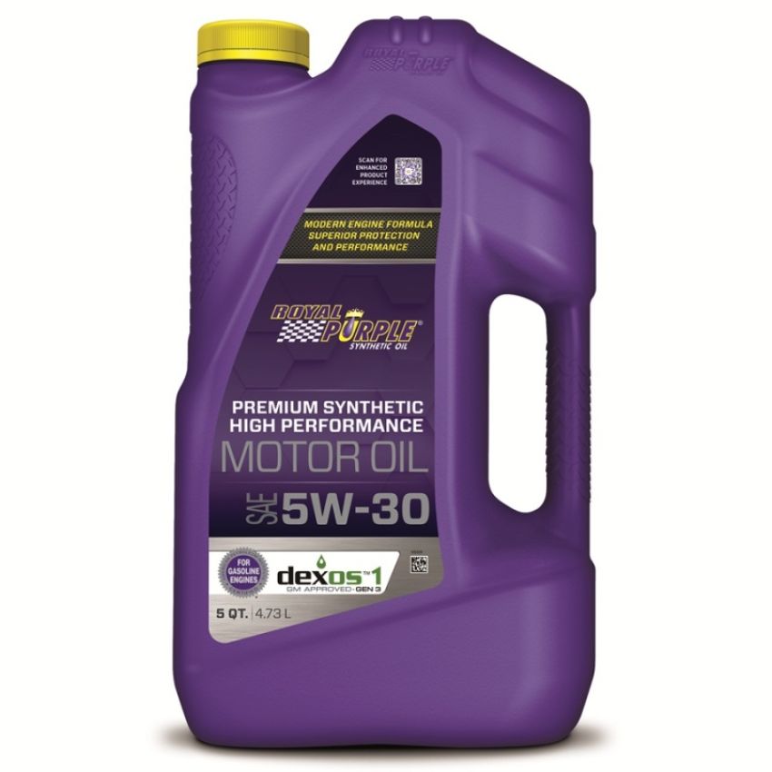 Royal Purple 53530 Premium Synthetic High Performance Multi-Grade 5W-30 Motor Oil - 5 Quart