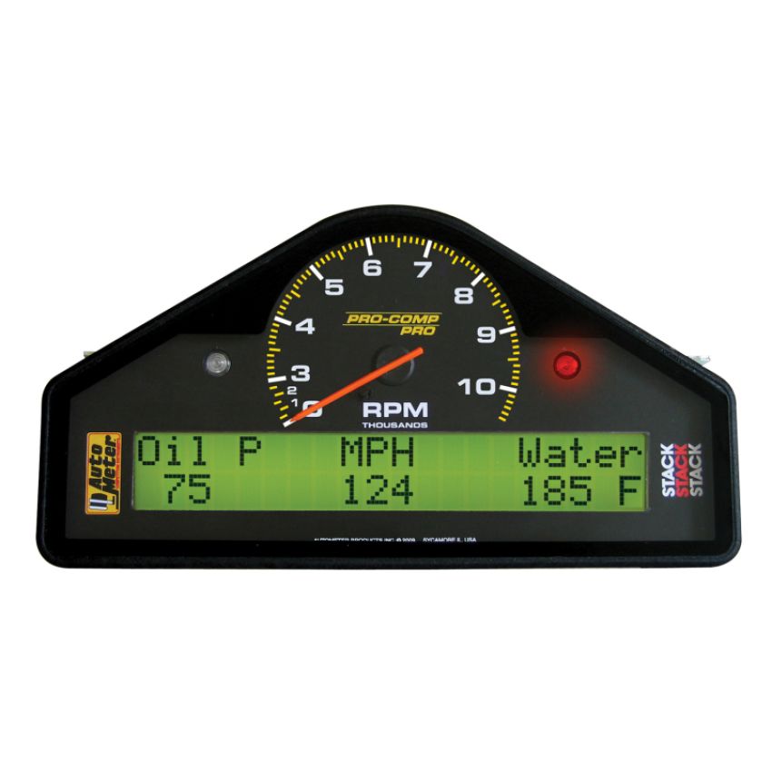 AutoMeter 6003 STREET DASH DISPLAY, 10.5K RPM/MPH/OILP/OILT/WTMP/VOLT, PRO-COMP