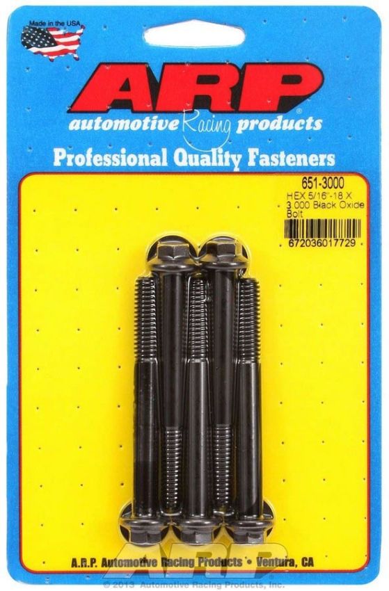 ARP ARP651-3000 Bolt Kit - 6pt 5pk 5/16-18 x 3.000
