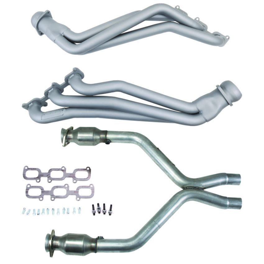BBK 16421 11-14 Ford Mustang V6 1-3/4 Long Tube Headers w/High Flow Catted X-Pipe (Ti Ceramic)
