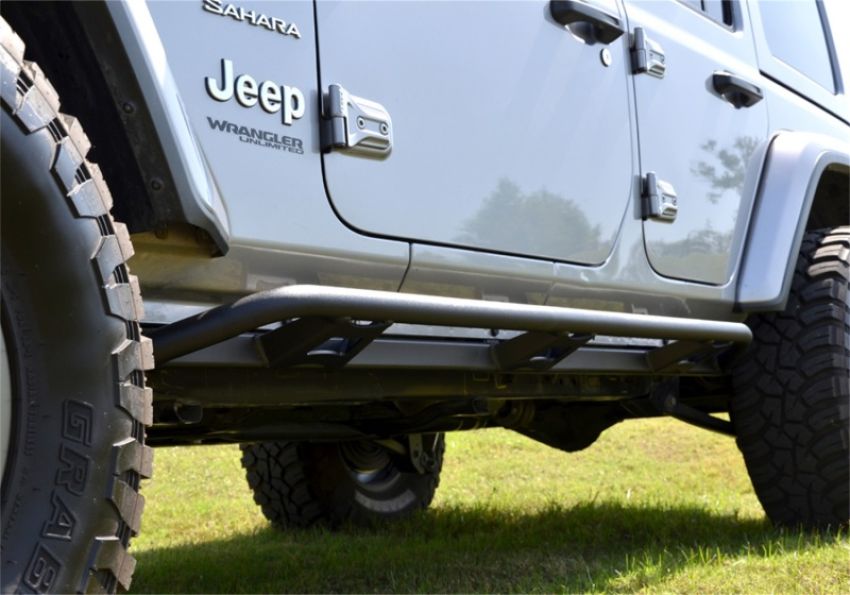 N-Fab TSJ074-TX Trail Slider Steps 07-17 Jeep Wrangler JK 4dr - SRW - Textured Black