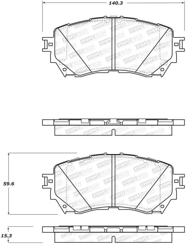 Stoptech 308.17110 Street Brake Pads - Rear