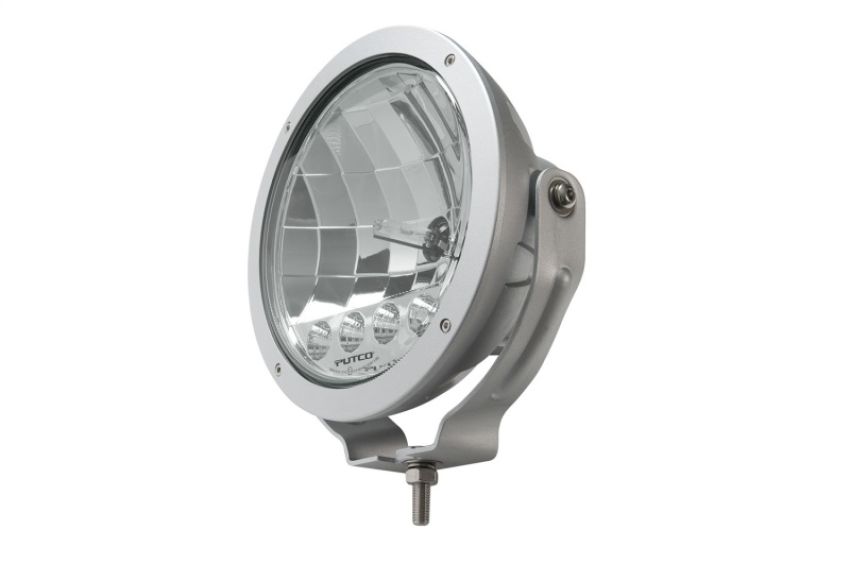 Putco 231910 HID Lamp w/4 LED DayTime Running Lights - 9in Silver Housing w/ Clear Lens HID Off Road Lamps