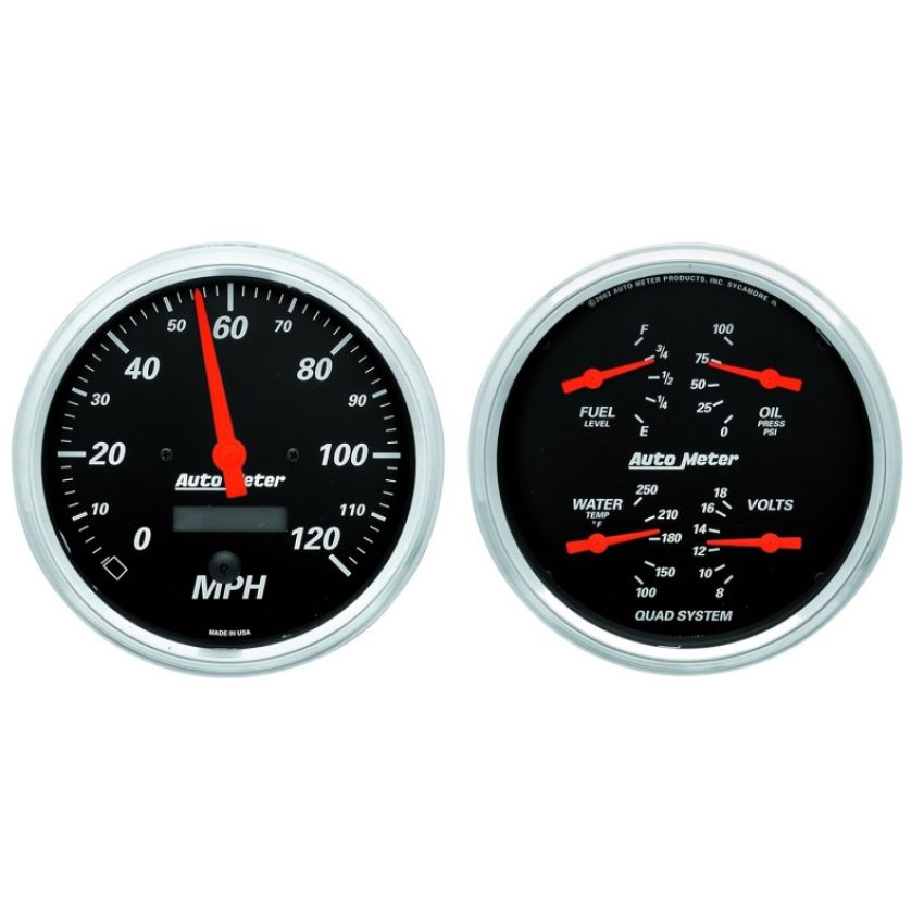 AutoMeter 1403 GAUGE KIT, 2 PC., QUAD & SPEEDOMETER, 5