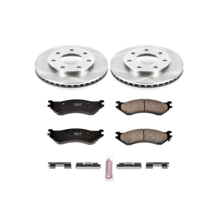 PowerStop KOE5139 OE Stock Replacement Low-Dust Ceramic Brake Pad and Rotor Kit
