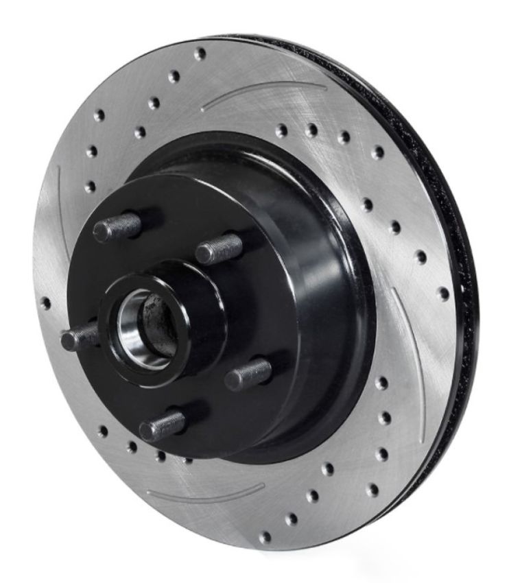 Wilwood 160-14324-BK Rotor Front SRP Drilled & Slotted Black - 65-69 Ford Mustang 5x4.5BC