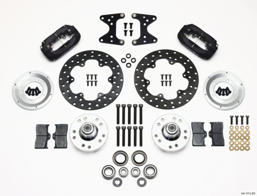 Wilwood 140-1013-BD Forged Dynalite Front Drag Kit Drilled Rotor 71-80 Pinto/Mustang II Disc & Drum