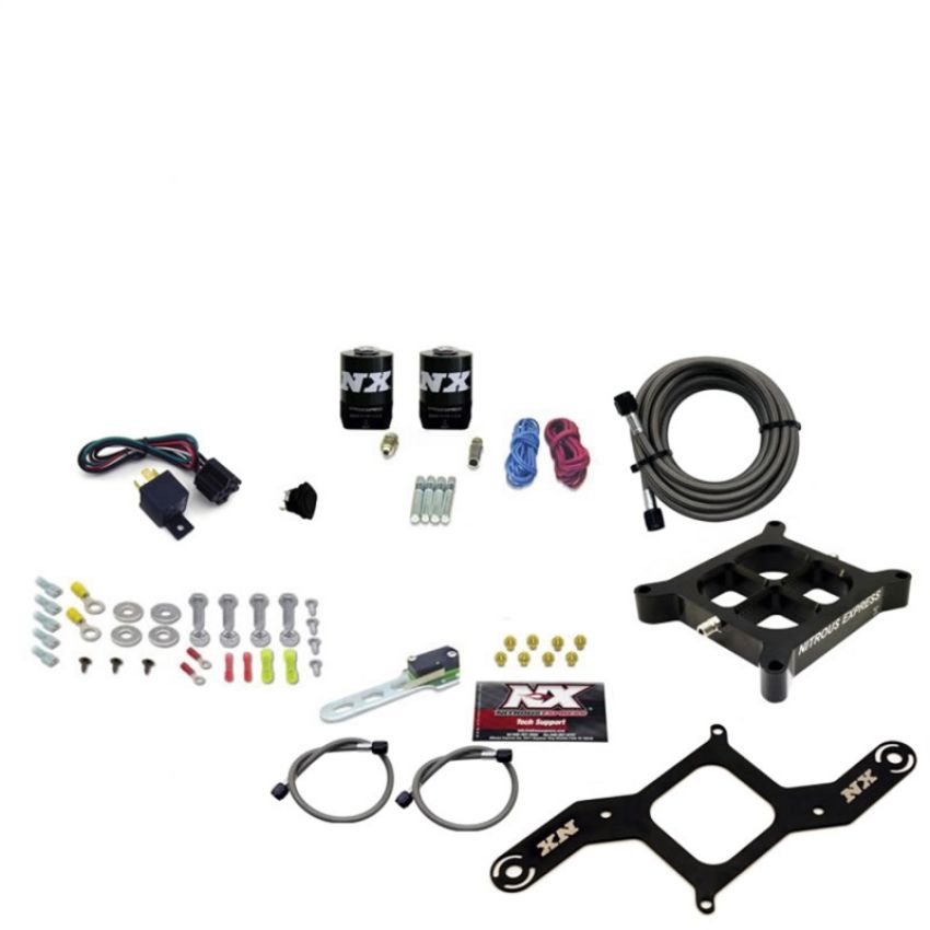 Nitrous Express 63540-00 4150 SINGLE ENTRY CROSSBAR PLATE SYSTEM, PRO POWER(100-500HP) W/O BOTTLE