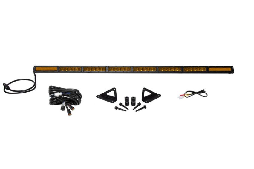 Diode Dynamics DD6109 18-21 Jeep JL Wrangler/Gladiator SS50 Hood LED Light Bar Kit - Amber Combo