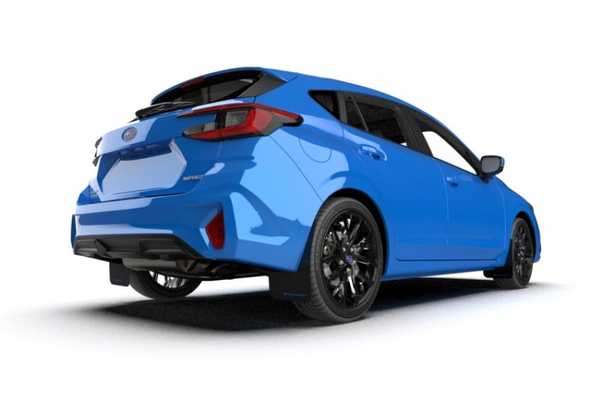 Rally Armor MF105-UR-BLK-NB Black Mud Flap/Light Blue Logo