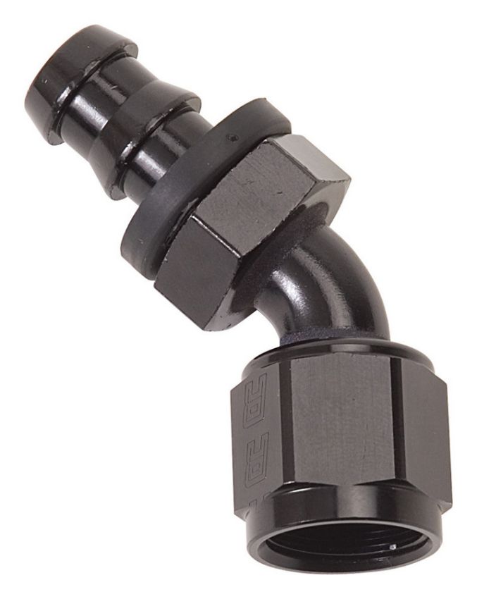 RUSSELL RUS624103 Twist-Lok Hose End #10 45 Deg Black