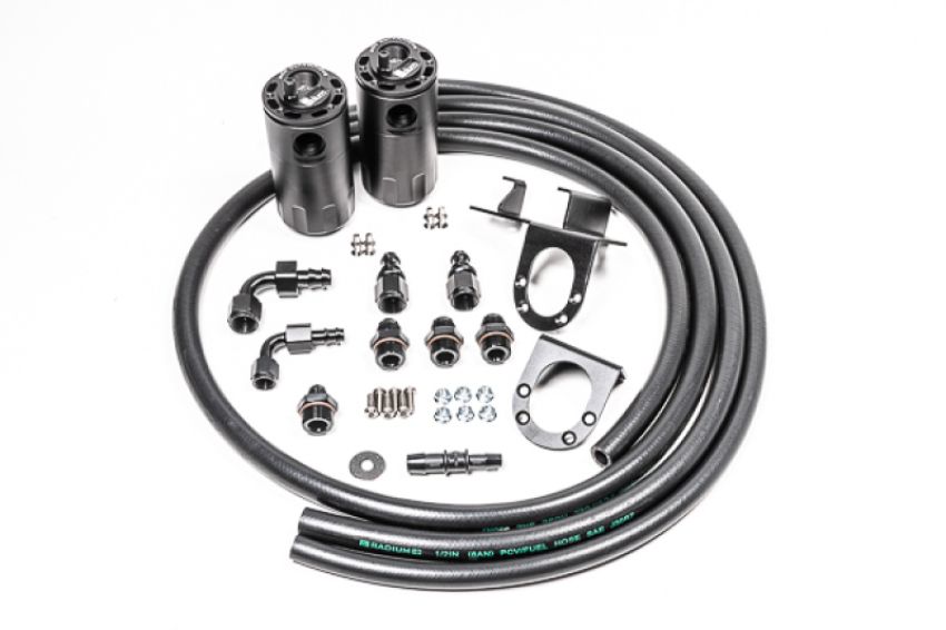 Radium Engineering 20-0240-FL DUAL CATCH CAN KIT, 07-21 TUNDRA, FLUID LOCK
