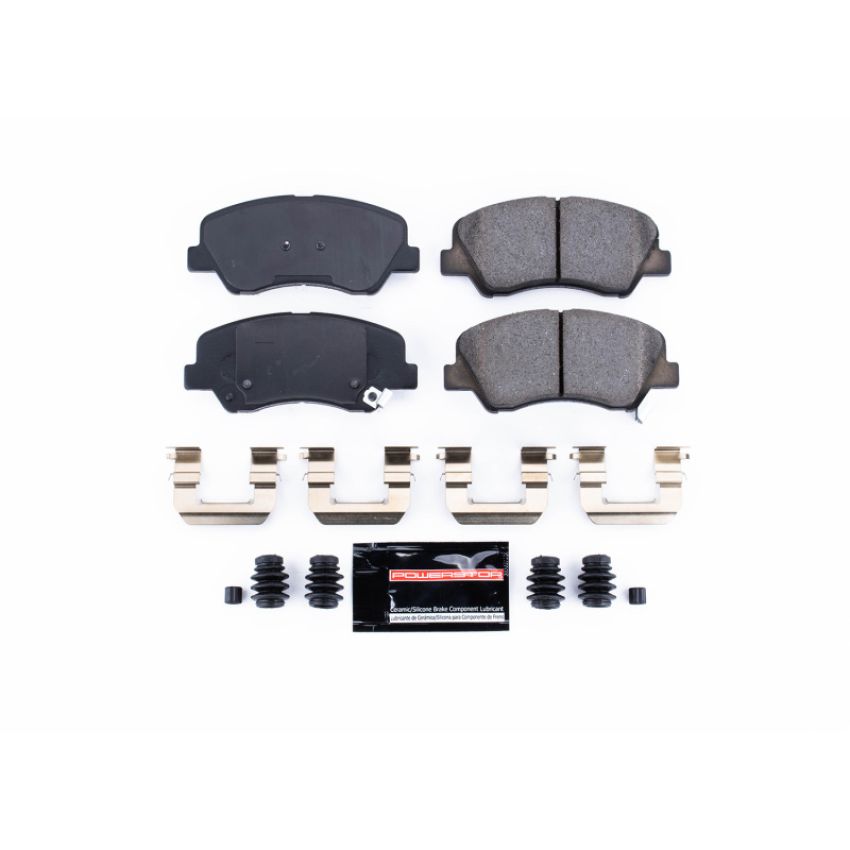 PowerStop Z23-1593 PowerStop - Z23 Daily Driver Carbon-Fiber Ceramic Brake Pads with Hardware Kit