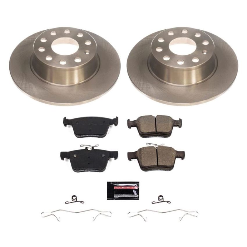 PowerStop KOE8337 OE Stock Replacement Low-Dust Ceramic Brake Pad and Rotor Kit